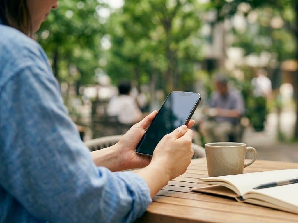 スマートフォンで気軽に査定を申し込むイメージ